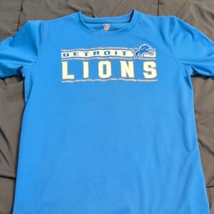 NFL Detroit Lions Royal Blue Graphic Tee with White Logo